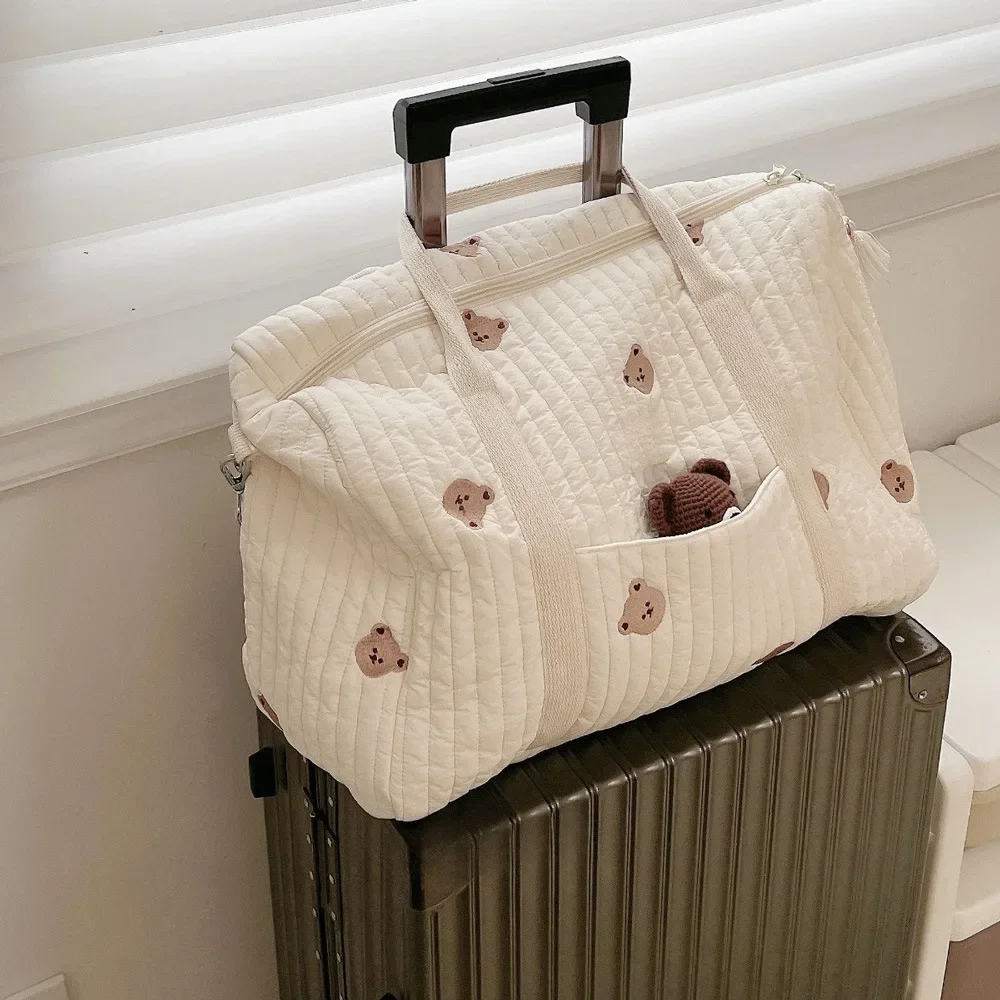 Large Cotton Travel and Diaper Bag