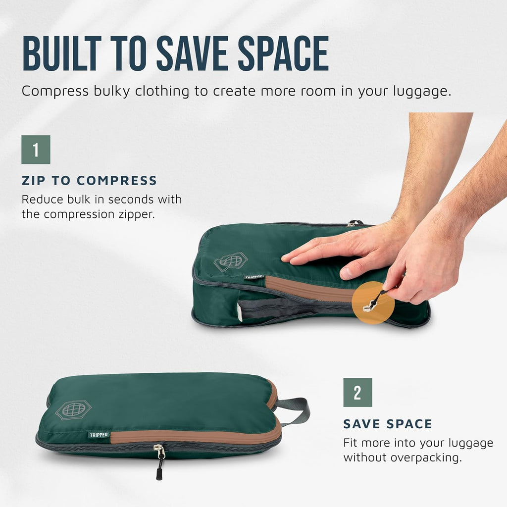 Large Compression Packing Cubes 7-Piece Set for Travel